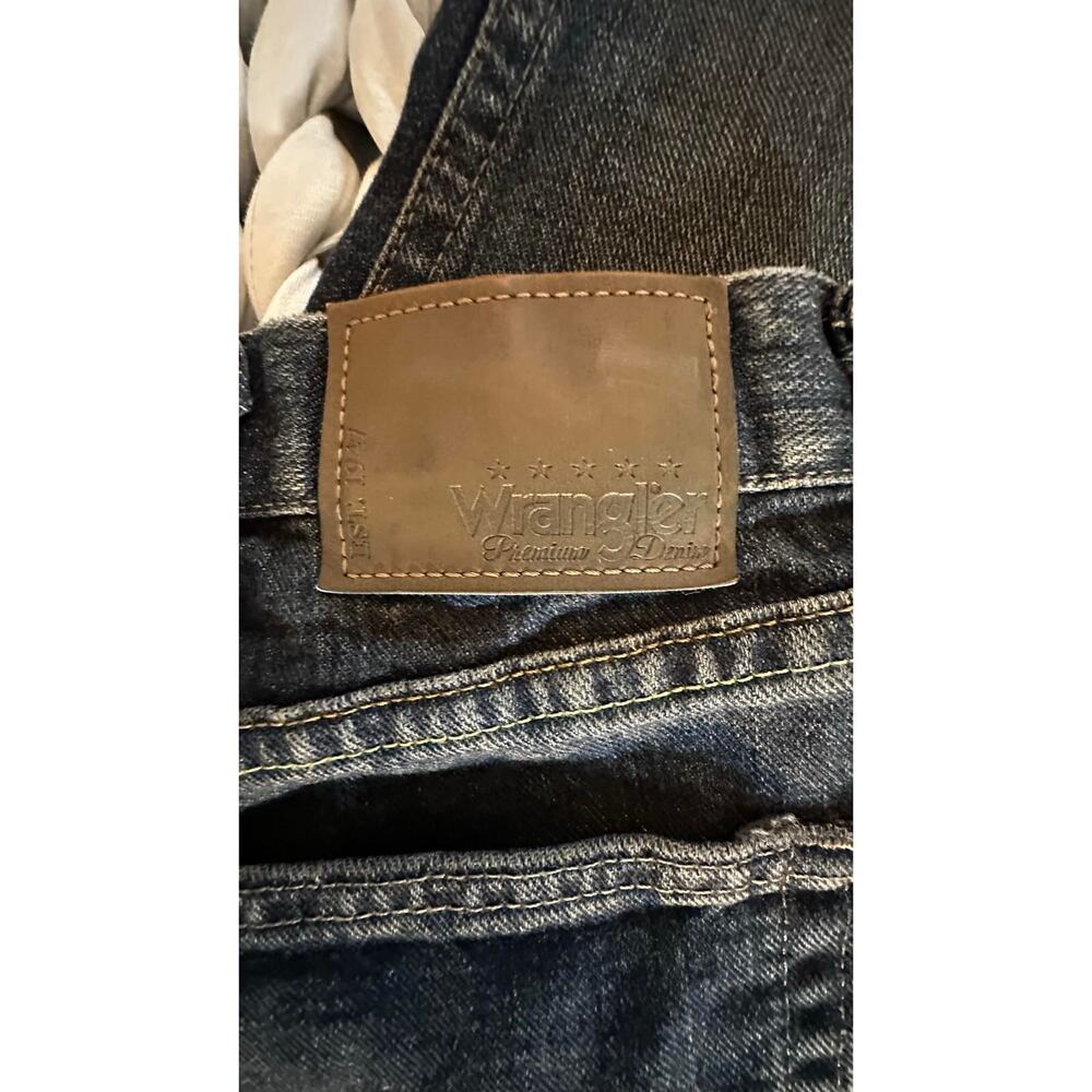 Wrangler Relax Straight Mens Jeans 36x30 Dark Wash